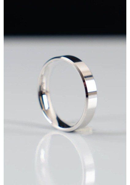 Gümüş 4 mm Düz Klasik Alyans Yüzük modelleri