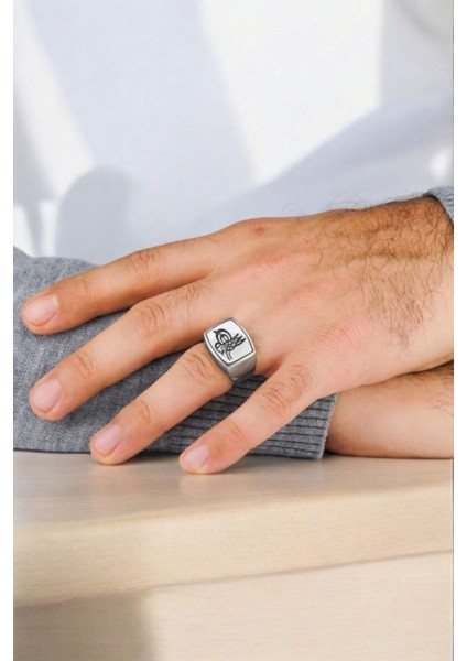 925 Ayar Gümüş Osmanlı Tuğralı Erkek Yüzük, Parlak Erkek Tuğralı Erkek Yüzük fiyatları