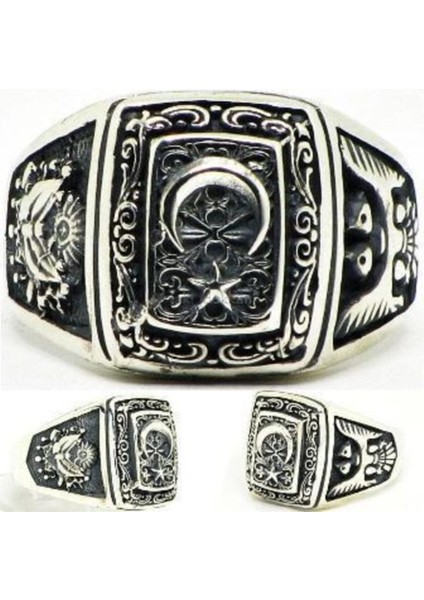 925 Ayar Gümüş Devlet Bahçeli Yüzüğü