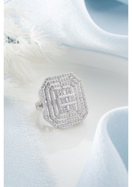 925 Ayar Baget Taşlı Gümüş Yüzük fırsatları