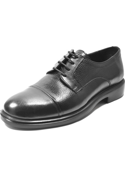 5116 Deri Siyah Baskılı Bağlı Erkek Klasik Ayakkabı fırsatları