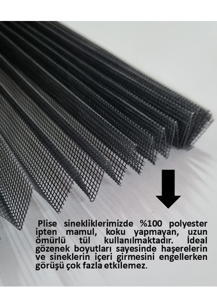 Serdar Sineklik Sitemleri Antrasit Akordeon Pileli Pencere Sinekliği 0 - 70 x 0 - 140