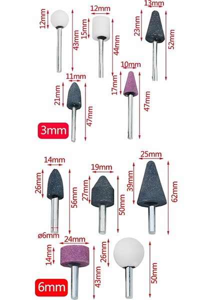 Seramik Uçlu Taşlama Seti Metal Alüminyum Çelik Dremel Uçlu Taşlama Kot Taşlama 721258
