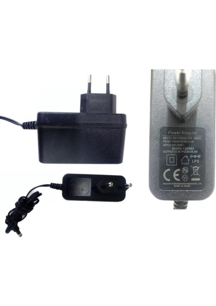 12V 2A Modem ve Arduino Uyumlu Plastik Kasa Priz Tipi Adaptör RD1202000-C55-154OG