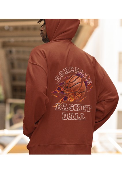 Borcelle Basket Ball Baskılı Erkek Sweatshirt