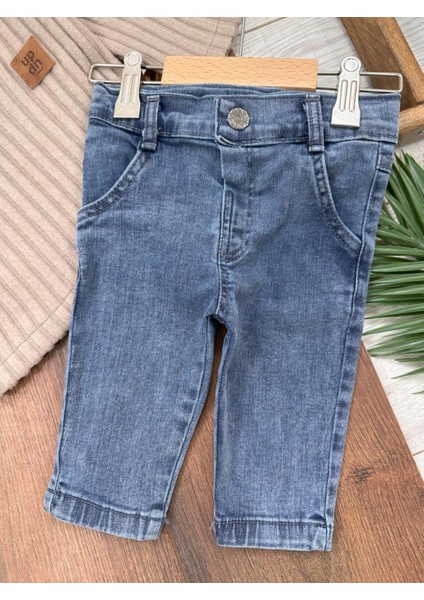 Yumuşak Doku Sweatshirt Esnek Kot Pantalonlu Erkek Bebek 2'li Takım modelleri