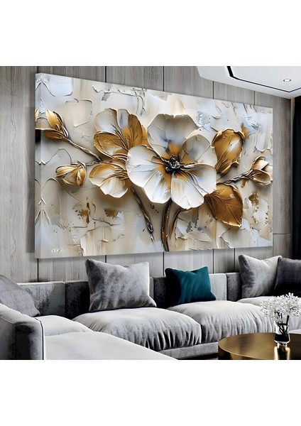 3D Çiçekler Kanvas Tablo modelleri