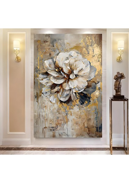 3D Canlı Çiçekler Kanvas Tablo
