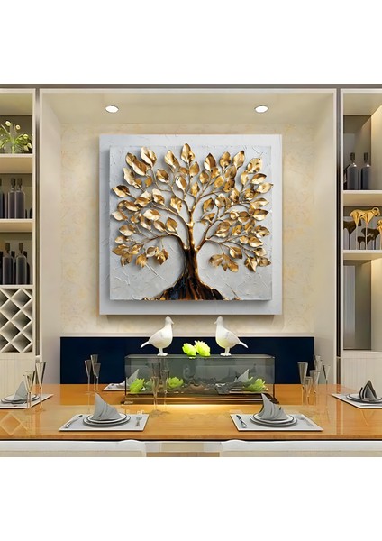 Altın Ağaç Kanvas Tablo fiyatları