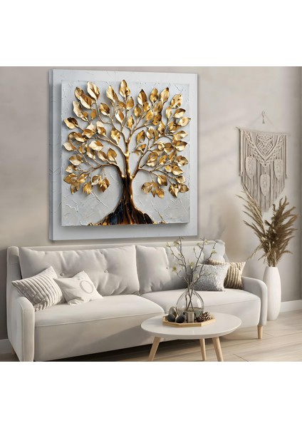 Altın Ağaç Kanvas Tablo modelleri