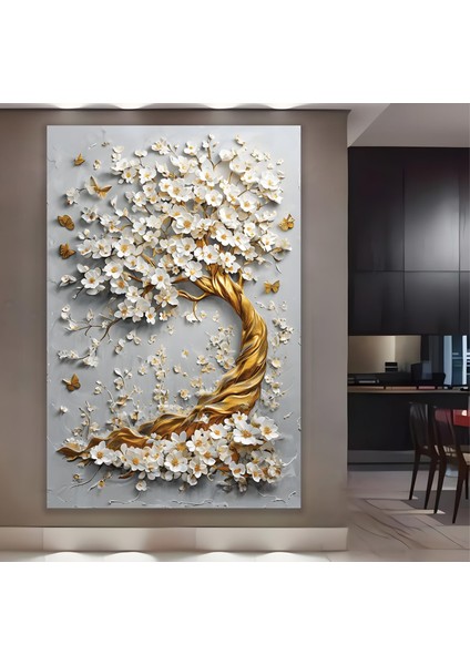 Gold Ağaç Kanvas Tablo fiyatları