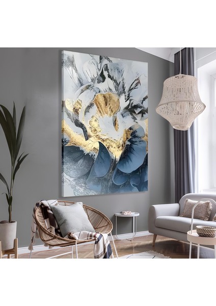3D Canlı Çiçekler Kanvas Tablo