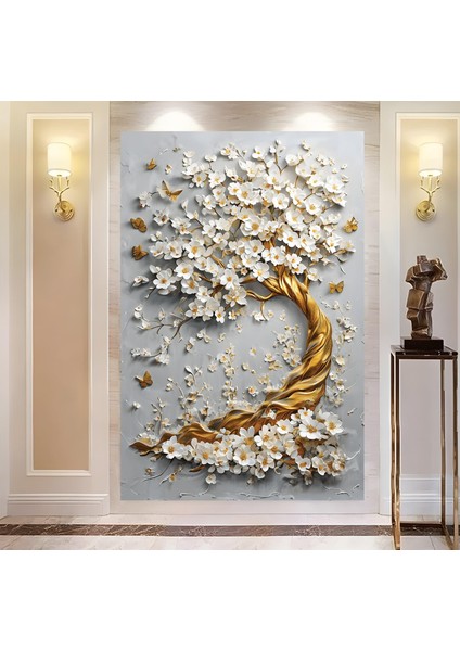 Gold Ağaç Kanvas Tablo modelleri