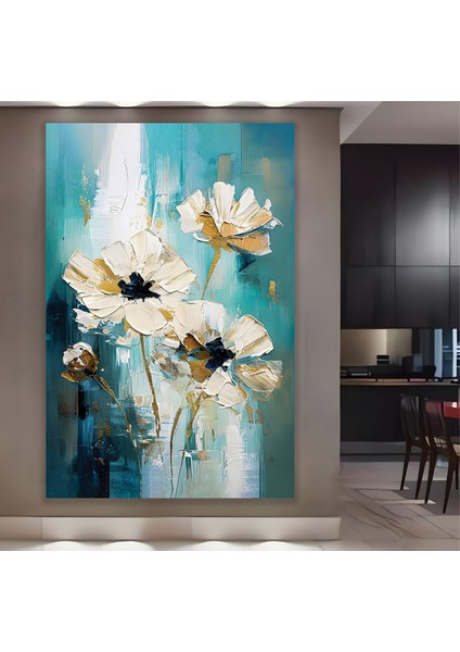 Pastel Çiçekler Kanvas Tablo