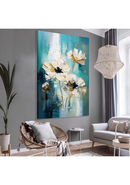 Pastel Çiçekler Kanvas Tablo modelleri