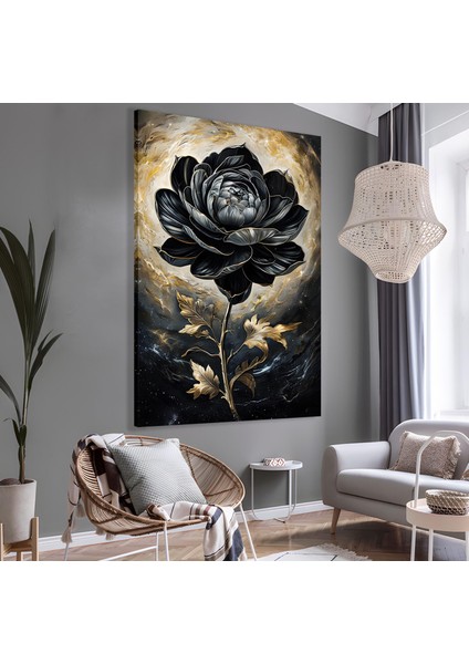 Siyah Gül Kanvas Tablo modelleri