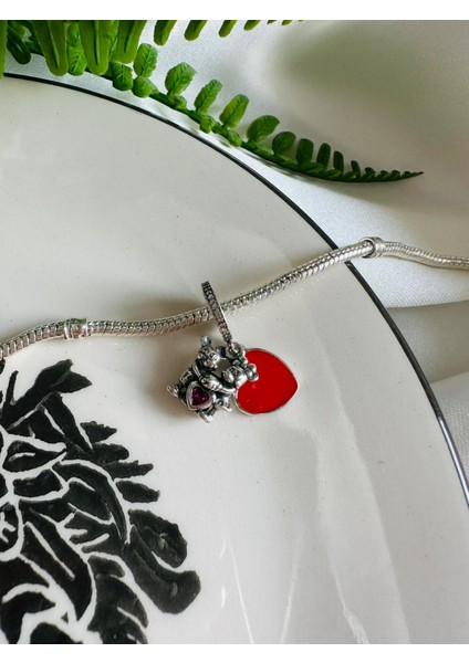 Gümüş S925 Damgalı Mickey Mouse & Minnie Mouse Aşk Sallantılı Charm fiyatları