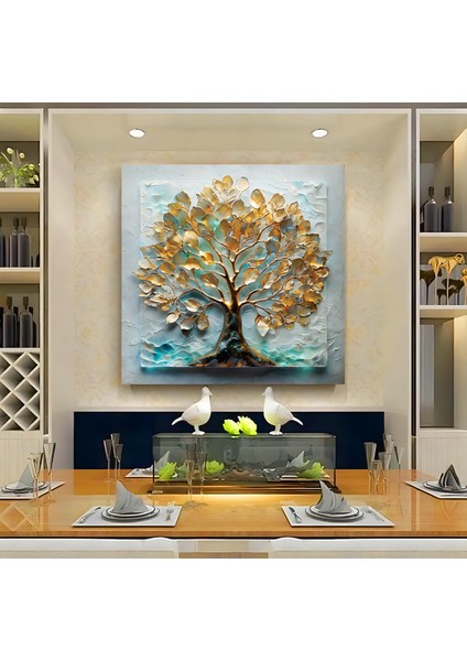 Altın Ağaç Kanvas Tablo fiyatları