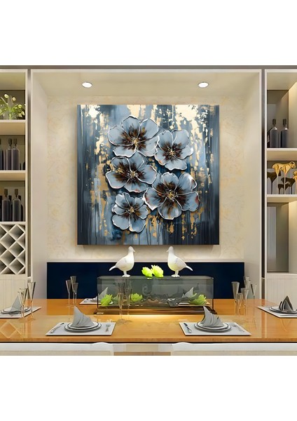 Mor Çiçekler Kanvas Tablo fiyatları