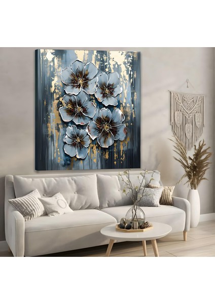 Mor Çiçekler Kanvas Tablo modelleri