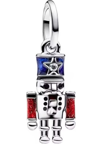 Gümüş S925 Damgalı Hareketli Fındıkkıran Sallantılı Charm