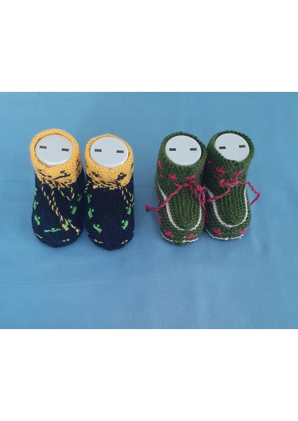 Kız ve Erkek Çocuk Patik Çorap 2'li Paket 6-15 Aylık