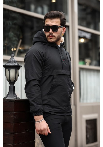 Erkek Siyah Kanguru Mont modelleri