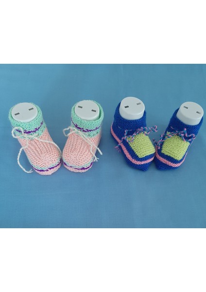 Kız ve Erkek Çocuk Patik Çorap 2'li Paket 6-15 Aylık