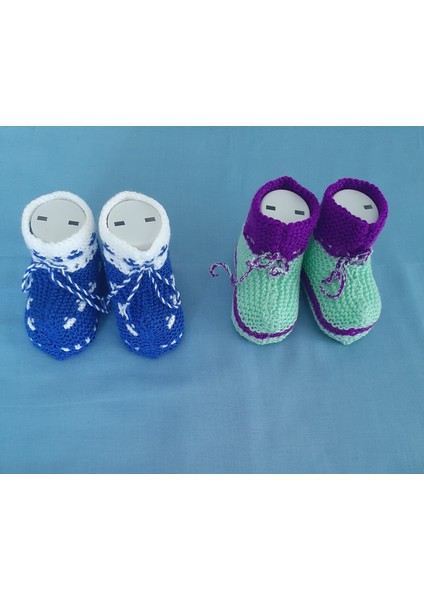 Kız ve Erkek Çocuk Patik Çorap 2'li Paket 6-15 Aylık