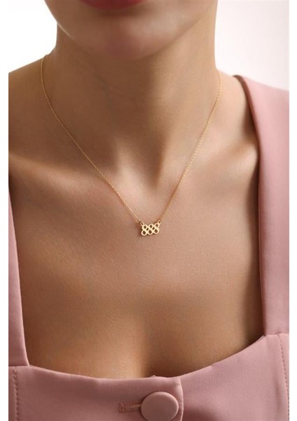 925 Ayar Gümüş Gold Kaplama 888 Melek Numarası Kolye indirimleri