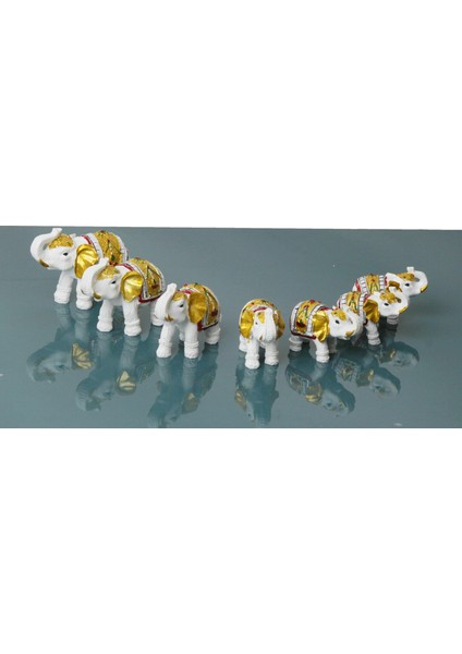 Lüks Motif Işlemeli 7'li Şans Bereket Fil Heykeli Biblo Hediyelik Dekoratif Ürün Ofis Ev Hediyesi 10 modelleri