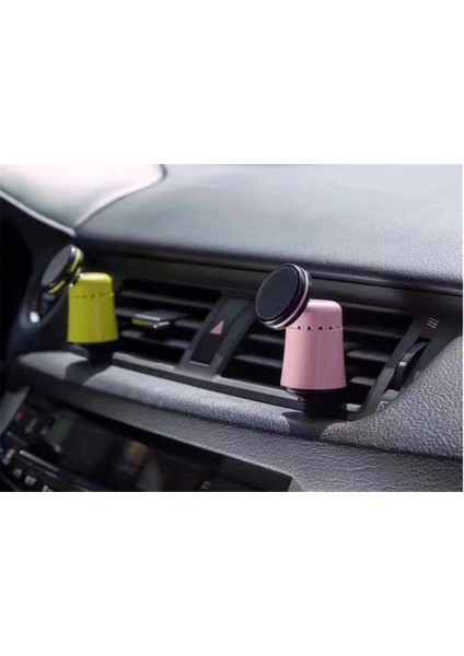 Renkli Mini Araç Telefon Tutucu Pembe