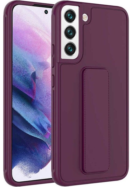 Samsung Galaxy S24 Plus Kılıf Kamera Çıkıntılı Standlı Yumuşak Dokulu Renkli Esnek Silikon Kapak