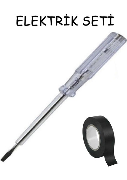 Elektrik Seti Düz Çelik Uçlu Kontrol Kalemi - Hediye Elektrik Bandı fiyatları