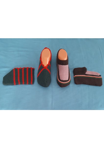Patik Çorap 2'li Paket 36-39 (Kırmızı, Koyu Yeşil)