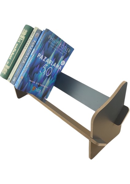 Masaüstü Kitaplık / Masaüstü Organizer / Düzenleyici / Portatif Kitaplık / Beyaz Kitaplık / Antrasit Kitaplık / Ofis Kitaplığı / 45 cm x 14,5 cm x 21 cm