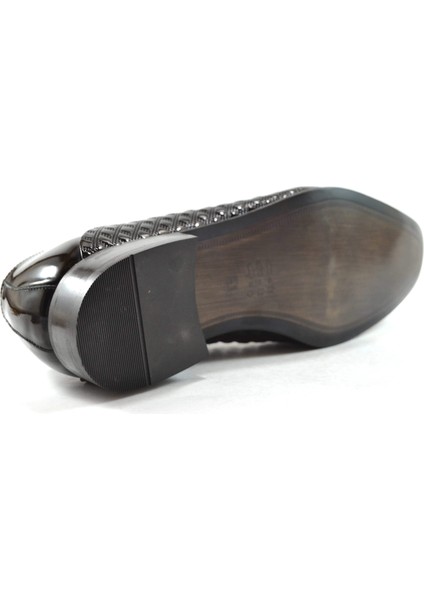 5539 Hakiki Deri Açma Rugan Siyah Klasik Erkek Ayakkabı fırsatları