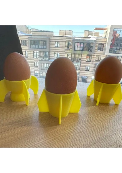 3'lü Roket Şeklinde Yumurta Tutucu