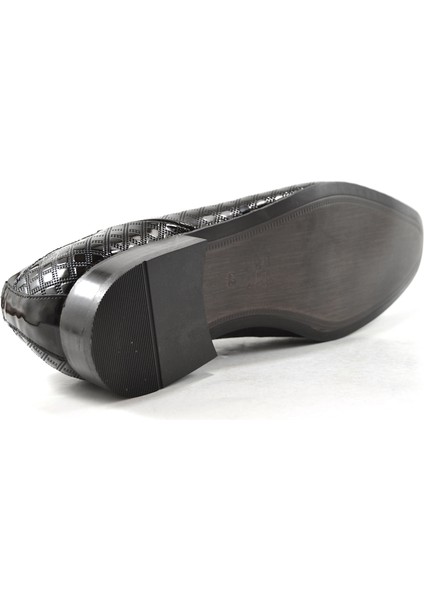 3202 Hakiki Deri Açma Rugan Siyah Klasik Erkek Ayakkabı modelleri