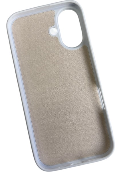 Apple iPhone 16 Uyumlu Lansman Beyaz Içi Kadife Silikon Kılıf fiyatları