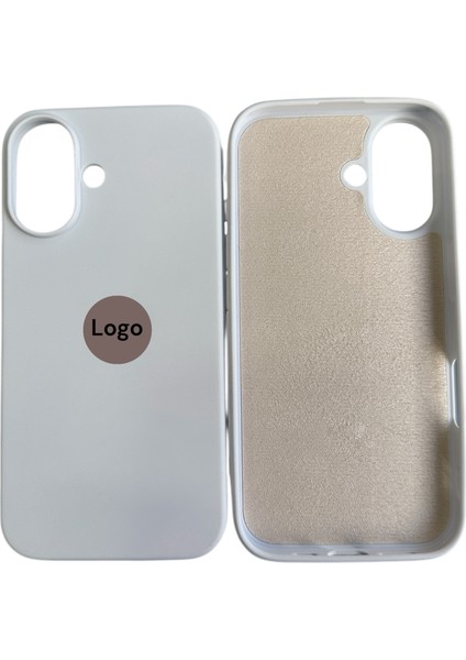 Apple iPhone 16 Uyumlu Lansman Beyaz Içi Kadife Silikon Kılıf modelleri