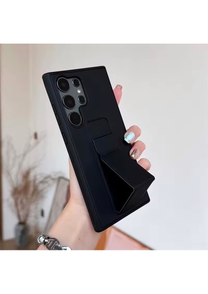 Samsung Galaxy S24 Ultra Kılıf Kamera Çıkıntılı Standlı Yumuşak Dokulu Renkli Esnek Silikon Kapak