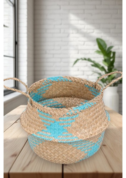 Oceanpoint Doğal Hasır Katlanabilir Sepet Çok Amaçlı Depolama ve Düzenleme Çözümü Iskandinav Tarz (35 cm ) fırsatları