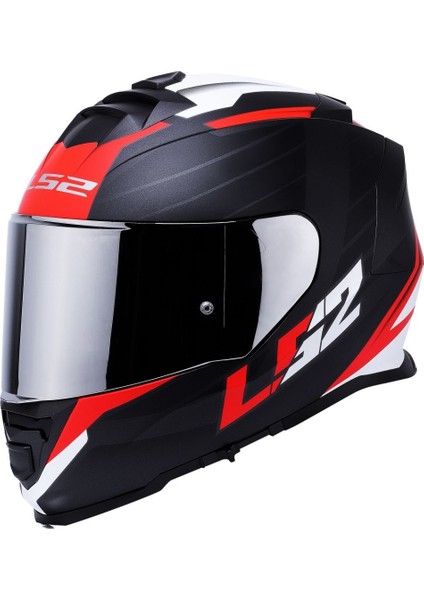 Storm 2 Nerve Kırmızı Kapalı Motosiklet Kaskı Gri Camlı