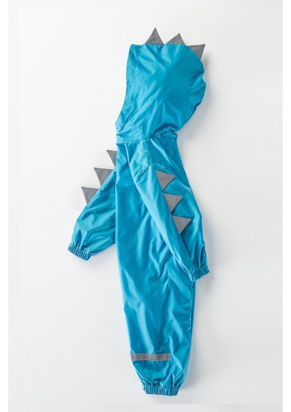 Sevimli Dinozor Figürlü Kapşonlu Pamuk Astarlı Cepli Kız Erkek Bebek Yağmurluk Mont Tulum Çocuk Yeni modelleri