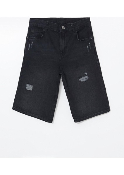 Lcw Kids Beli Ayarlanabilir Lastikli Erkek Çocuk Jean Şort