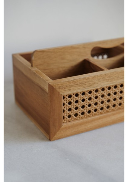 6 Bölmeli Akasya Hazeran Detaylı Organizer (18 x 36 Cm)
