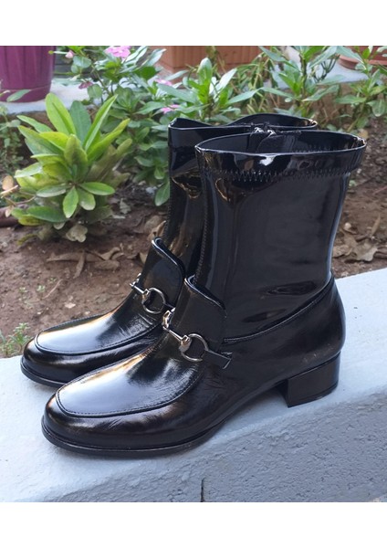 Nish N24154 Kadın Açma Rugan Deri Loafer Bot fiyatları