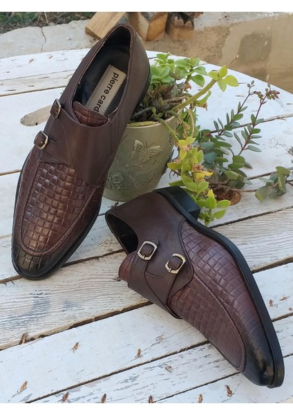 Pierre Cardin PCE1322464 Erkek Hakiki Deri Örme Baskı Çift Tokalı Kasik Exlüsive Ayakkabı indirimleri