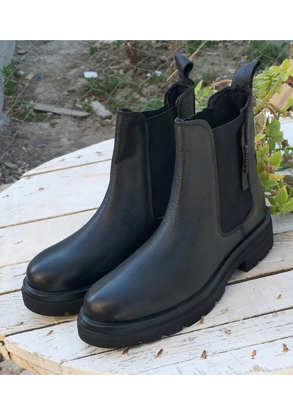 Pierre Cardin PCE-13623 Erkek Deri Kalın Tabanlı Chelsea Bot